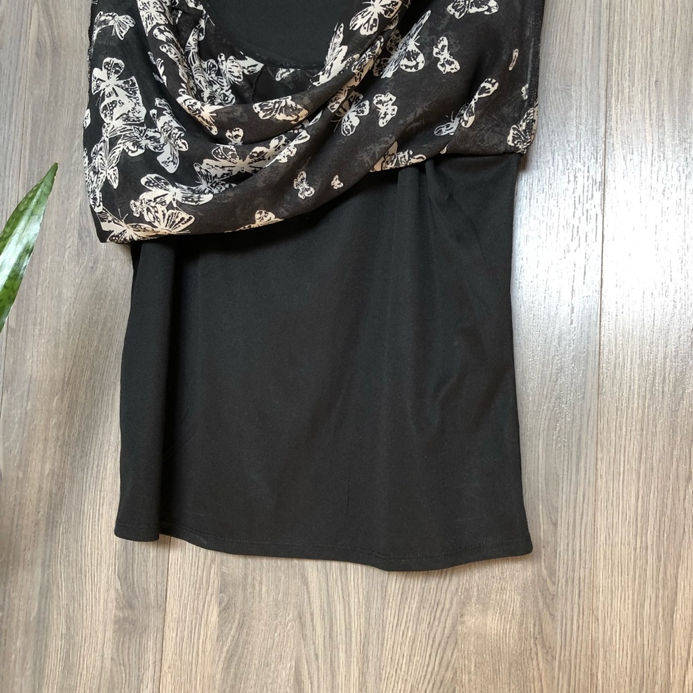 Cap Sleeve Butterfly Blouse - Picture 11 of 13